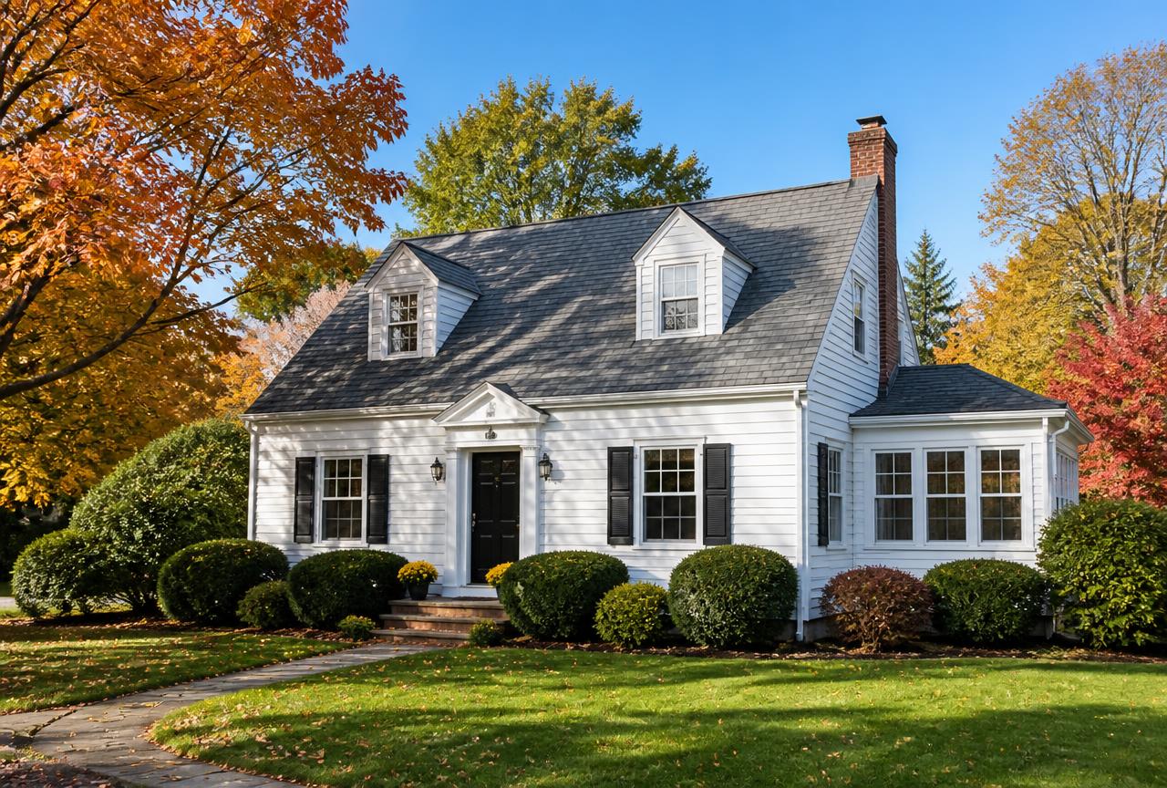 New England style home in the Milford, Massachusetts area
